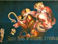Pittura su muro: inferno, purgatorio e paradiso